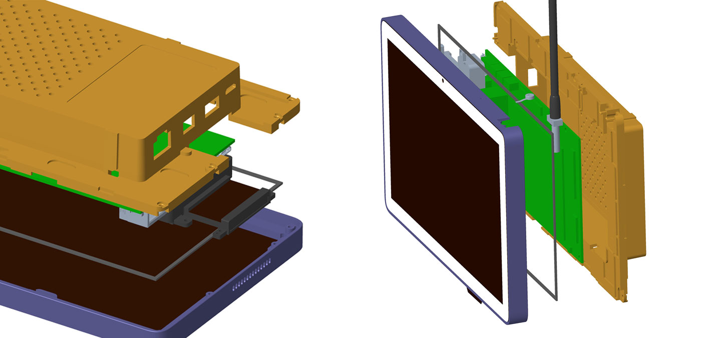 7寸醫用病房平板電腦產品結構設計(圖4) 7寸醫用病房平板電腦產品結構設計(圖4)