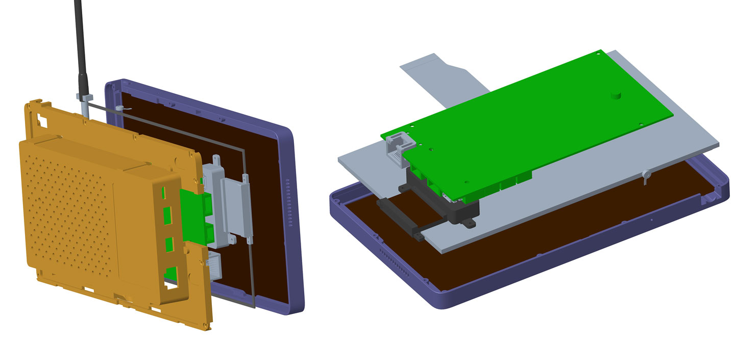 7寸醫用病房平板電腦產品結構設計(圖5) 7寸醫用病房平板電腦產品結構設計(圖5)