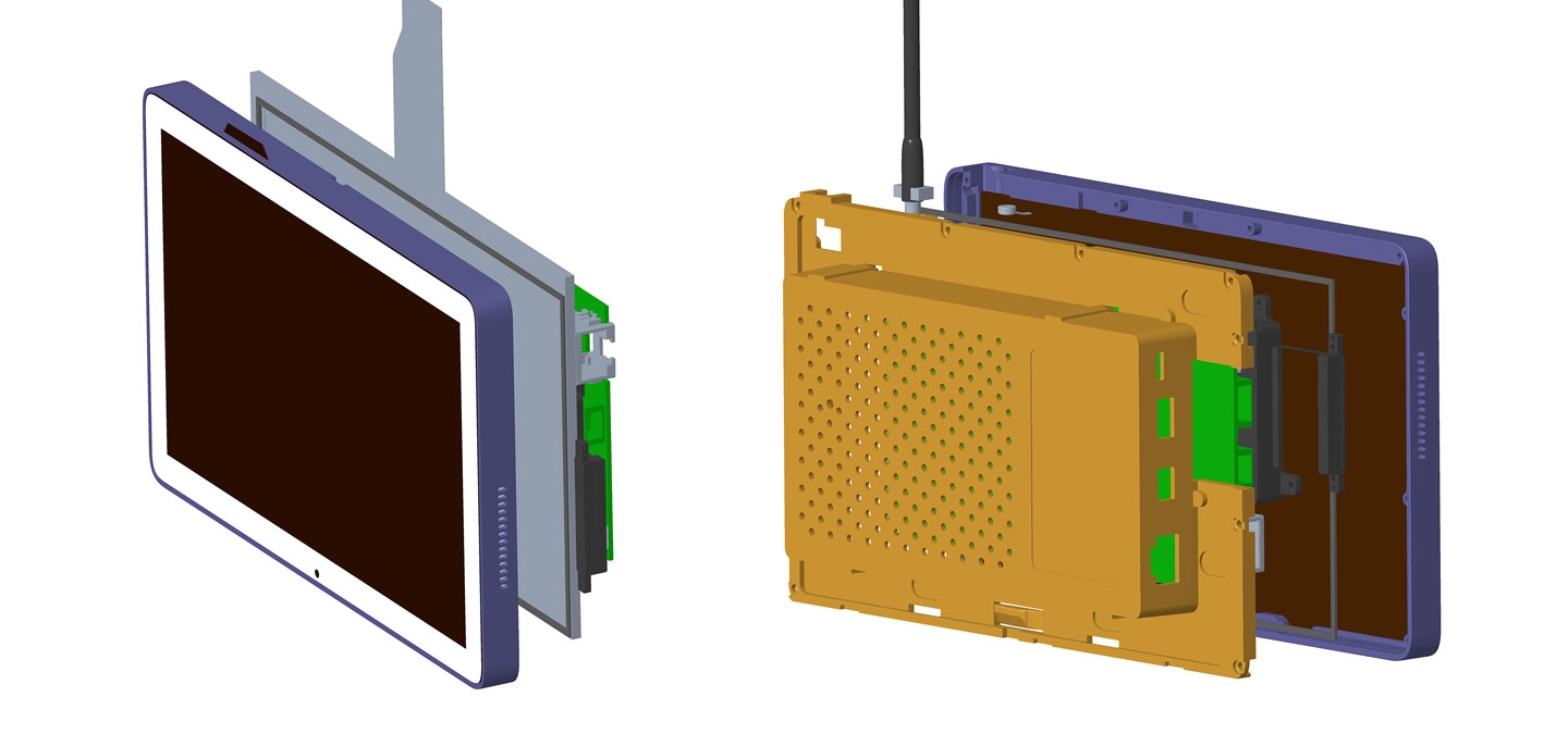 7寸醫用病房平板電腦產品結構設計(圖6) 7寸醫用病房平板電腦產品結構設計(圖6)